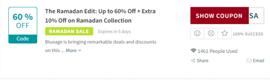 Show Blueage Promo Code