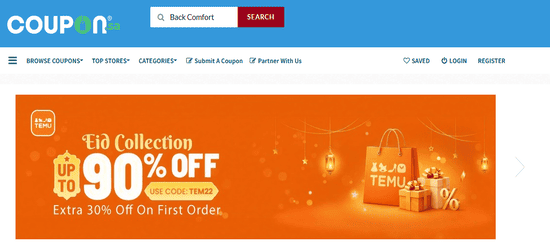 Search Back Comfort Coupon