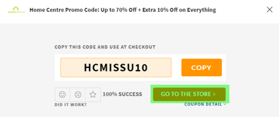 Home centre Coupon